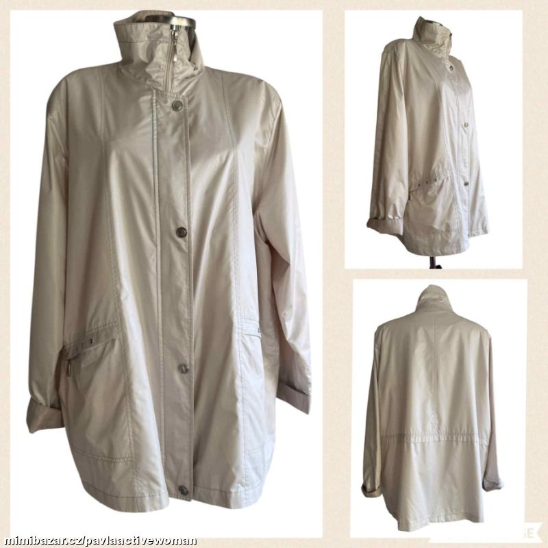 Č.7760 LEHKÁ TENKÁ BUNDA JAKO NOVÁ v.54