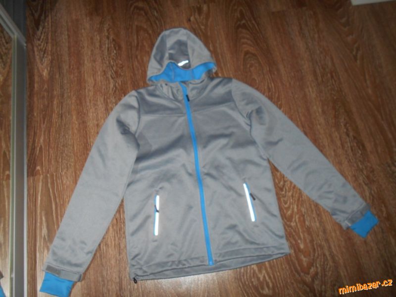 šedá softshellová podzimní bunda Crivit 158 / 164