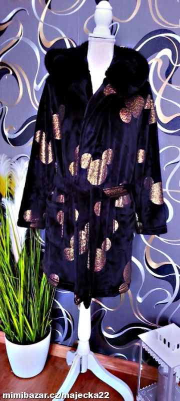 LUXUSNÍ DÁMSKÝ CHUMLÁČKOVÝ ŽUPAN MINNIE - 8664