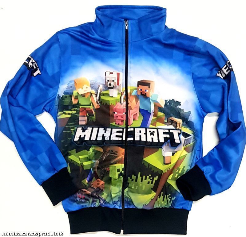 Funkční mikina Minecraft vel. 116 - 164
