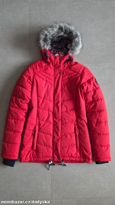 Dámská červená zimní bunda Alpine Pro vel. XS
