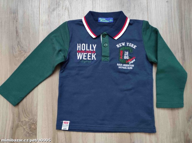 Triko dlouhý rukáv límeček vel. 98/104