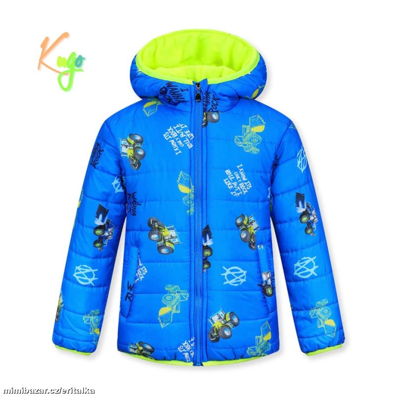 Chlapecká zimní bunda s traktorem Kugo - vel. 98-1