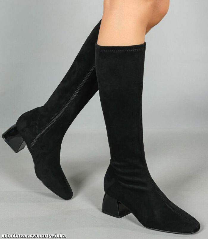 Vysoké kozačky na podpatku PODZIM 2025