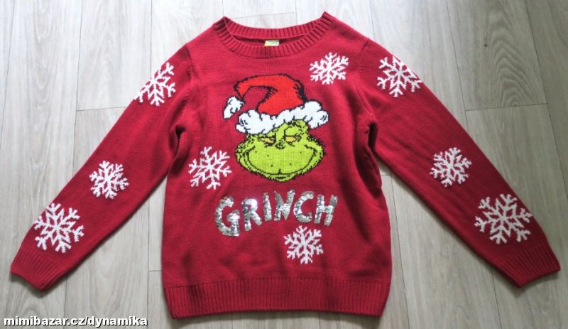 Svetr - vánoční - Grinch vel. M