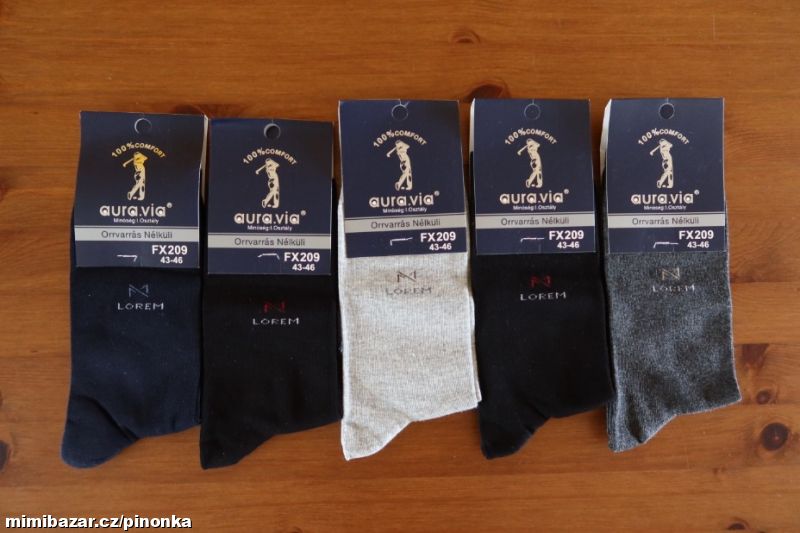 Pánské ponožky vel. 39-42 5 párů