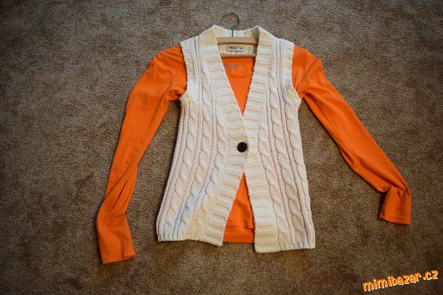 Pletená vesta, vestička 140/xxs/32 OKAY