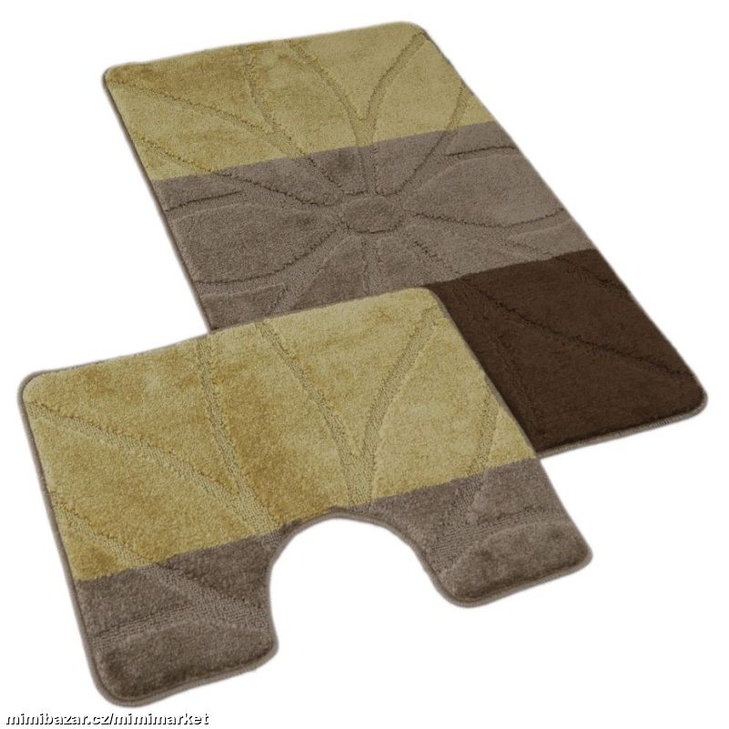 Koupelnová a WC předložka HELGA HNĚDÁ