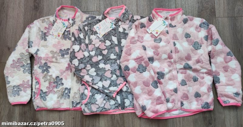 Dívčí teplá mikina Kugo 116, 122, 128, 134, 140, 146