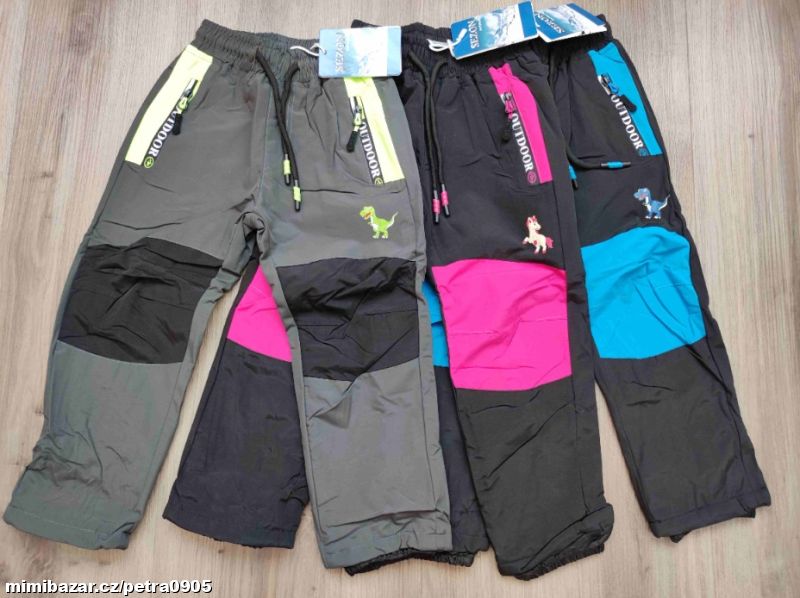 Zimní šusťákové kalhoty 98, 104, 110, 116, 122, 128