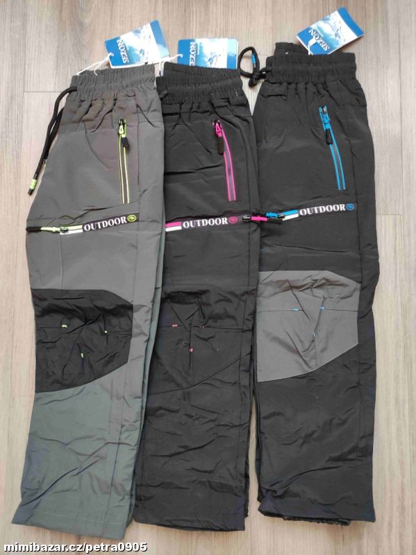 Zimní šusťákové kalhoty 116, 122, 128, 134, 140, 146