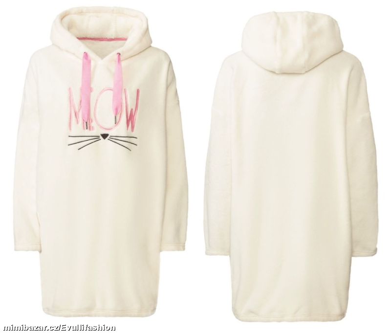 Huňaté plyšové šaty / mikina vel. 36/38