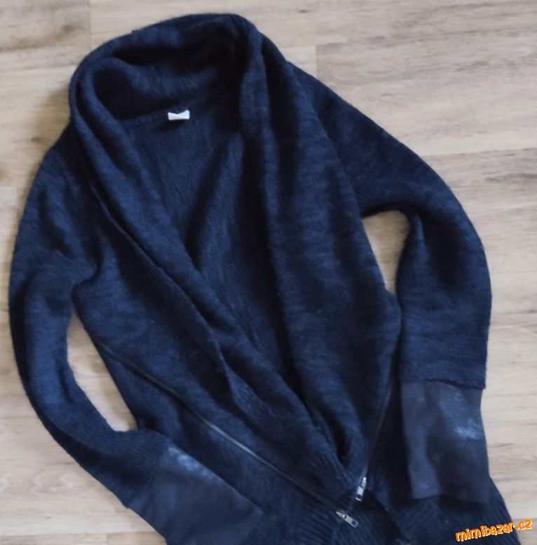 Tmavěmodrý kardigen se zipy