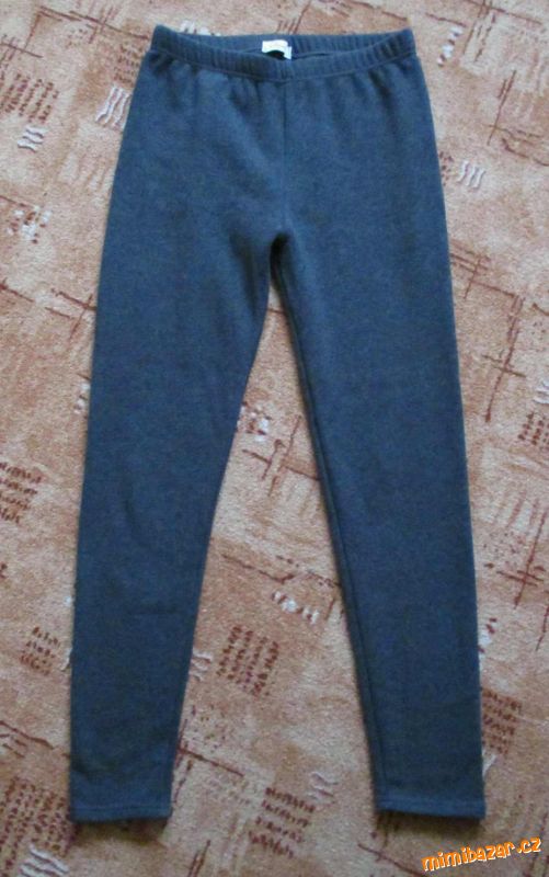 Dámské zimní termo legíny šedé bambusové S 36