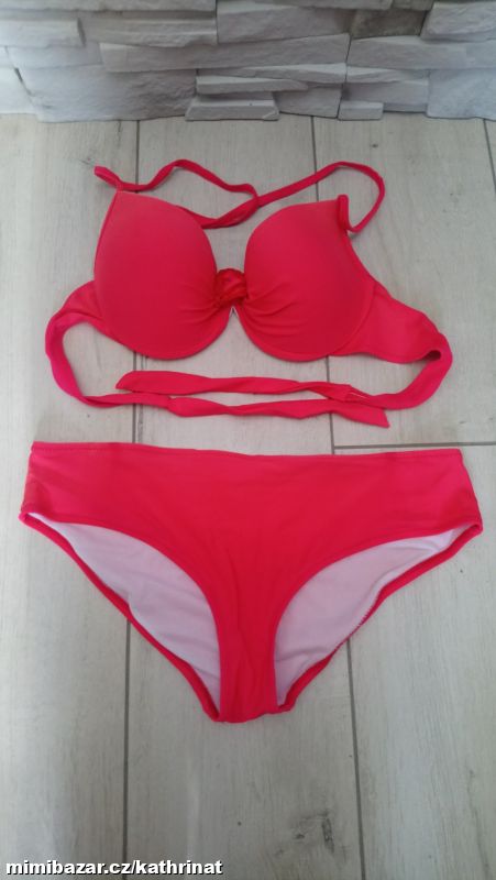 Růžové dvoudílné plavky Maria, vel. 2XL (85B)