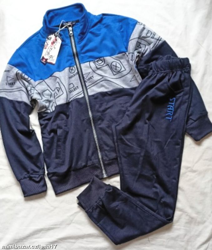 nová TEPLÁKOVÁ SOUPRAVA -KUGO - vel. 128/134, 8-9