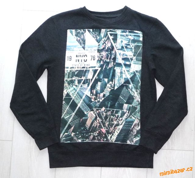 Šedá mikina New York