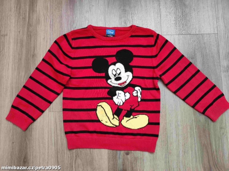 Slabý svetr Mickey Mouse vel. 104/110