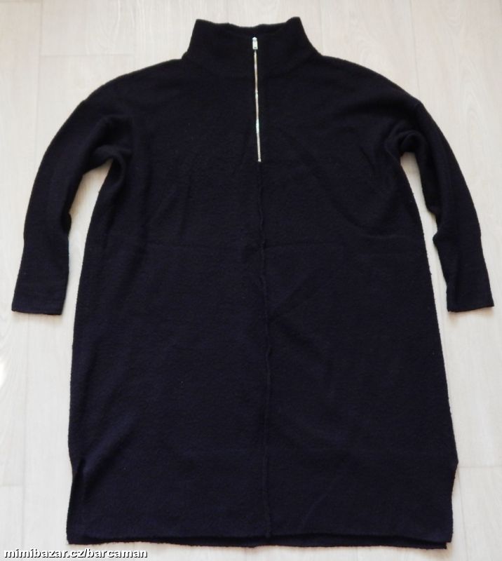 Černý dlouhý svetr, tunika, vel. 48 + XXXXL