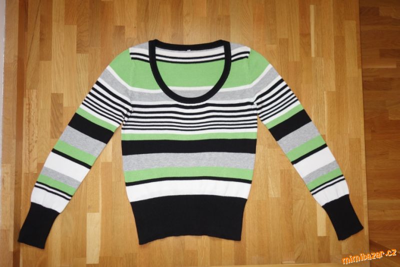 Dámský proužkovaný svetřík / svetr vel.38/40