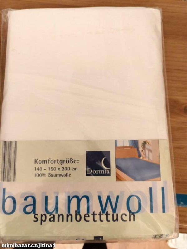 bílé prostěradlo dormia na 1 lůžko 140x150x200cm