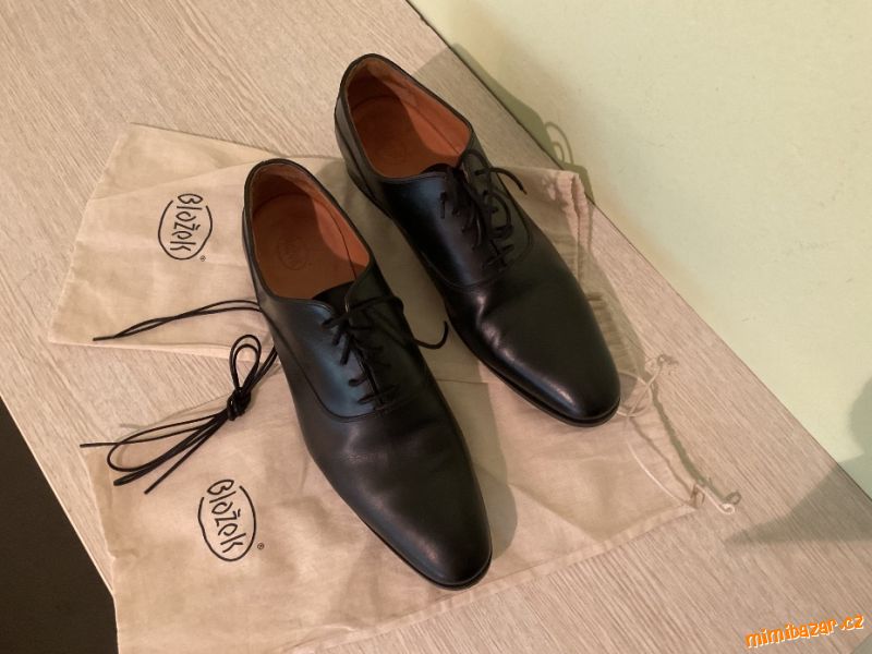 Černé kožené luxusní boty , , BLAŽEK, , 