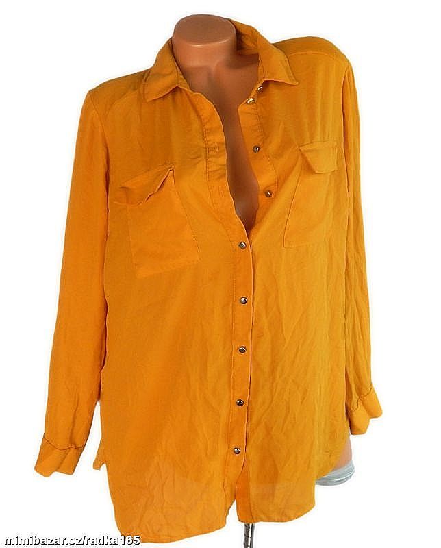 Volná splývavý roll up halenka s kapsami vel.46