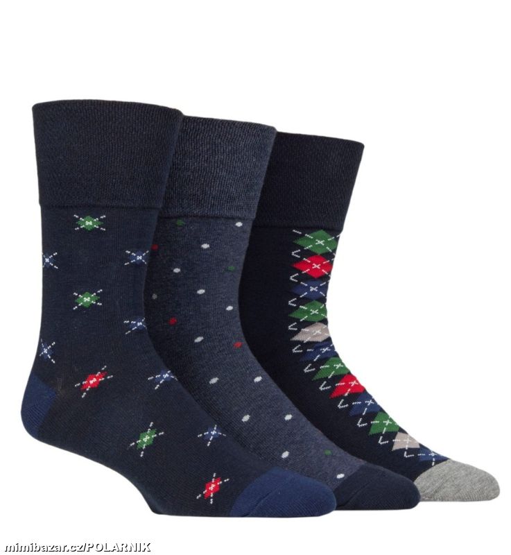 Bavlněné pánské ponožky s nesvíravým lemem