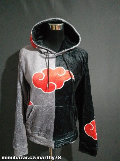 *** MOC KRÁSNÁ PLYŠOVÁ MIKINA S KAPUCÍ, VEL.S ***