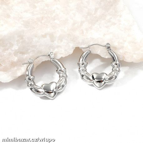 Kroužky se srdíčkem z chir. oceli-SKLADEM