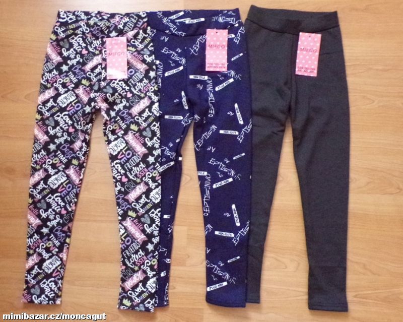 Legíny zateplené dívčí kožíšek