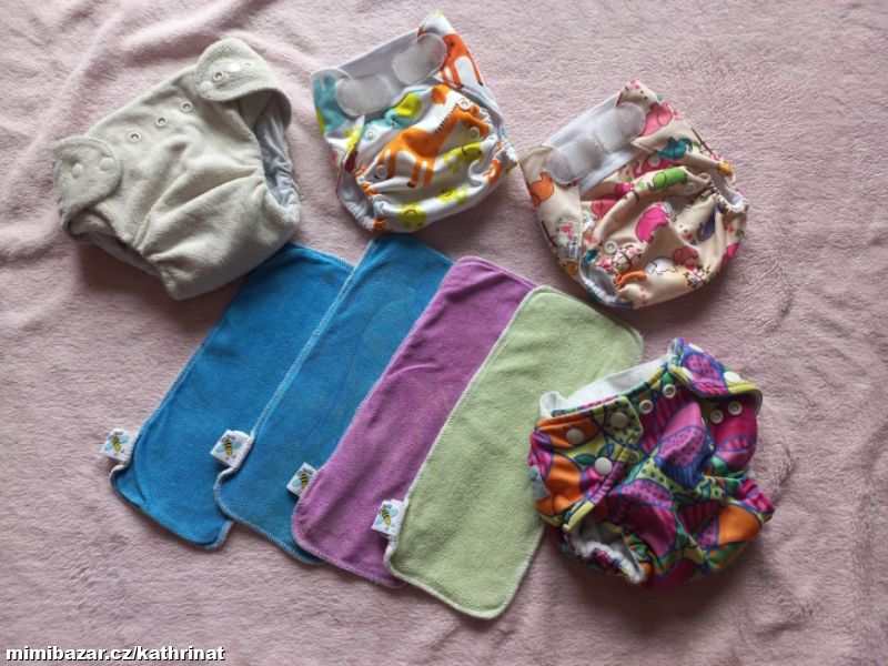 Sada látkových plenek a vkládačky krátké