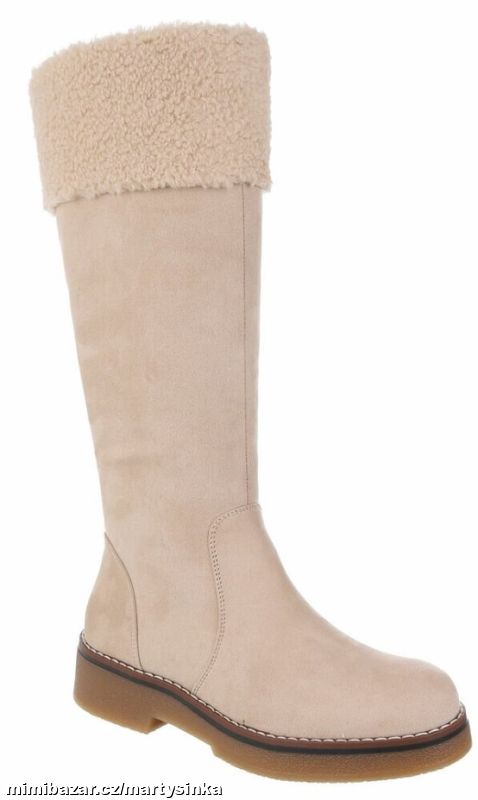 Vysoké kozačky s ozdobným kožíškem ZIMA 2025
