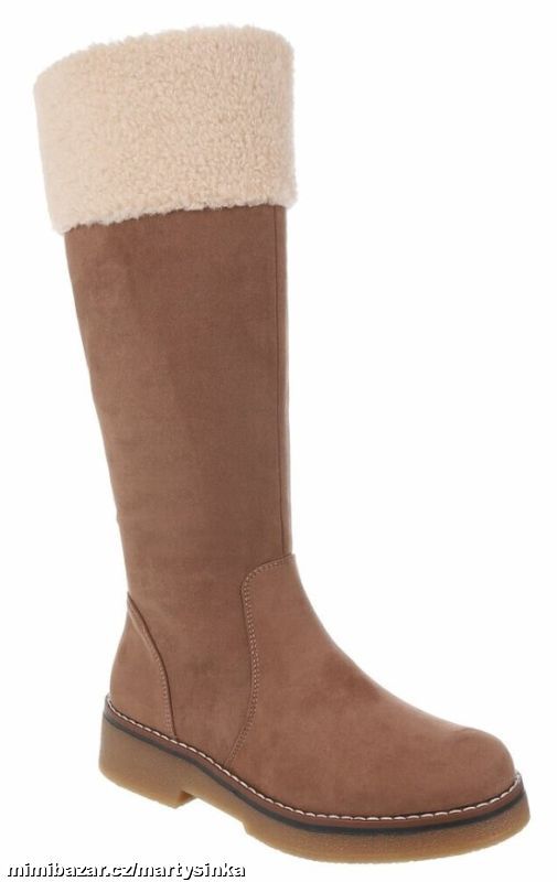 Vysoké kozačky s ozdobným kožíškem ZIMA 2025