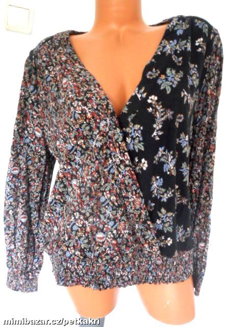 květovaná tunika do žabičkové gumy uk 16