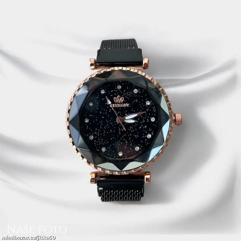 Dámské hodinky Crystal Noir