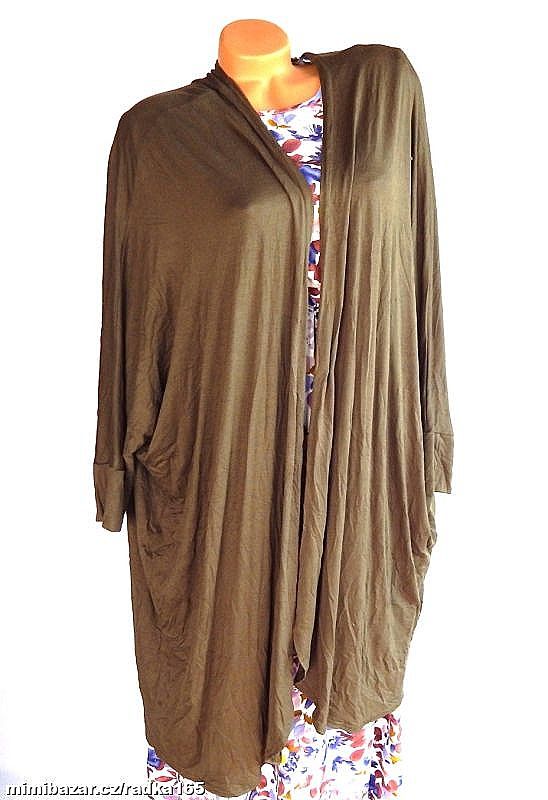 Khaki cardigan tričkovina vel.50/52
