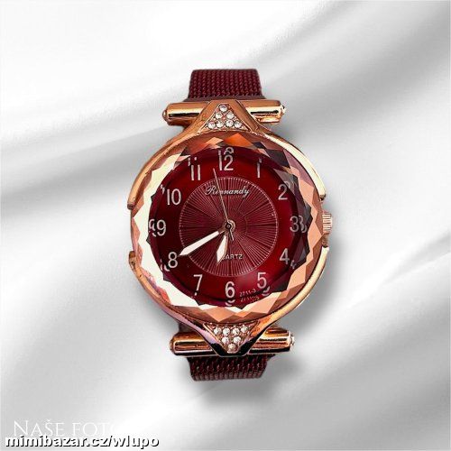 Dámské hodinky Rinnandy – tmavě červené