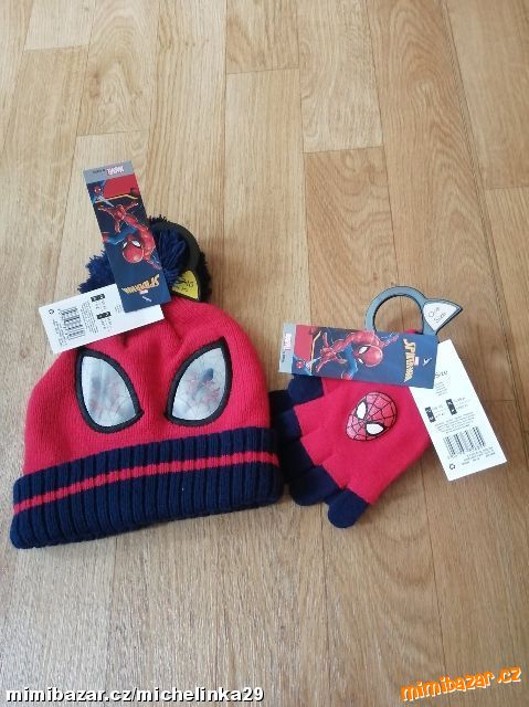 Spider-Man setík čepice a rukavice