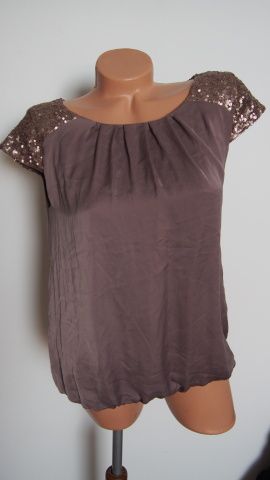 Dorothy Perkins oříškový top s flitry V.40