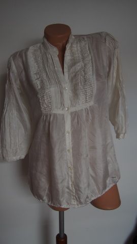 Chilli pepper hedvábná smetanová halenka V. L