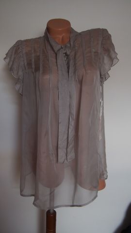 lipsy šifonový šedý top V.40 hedvábí - nový