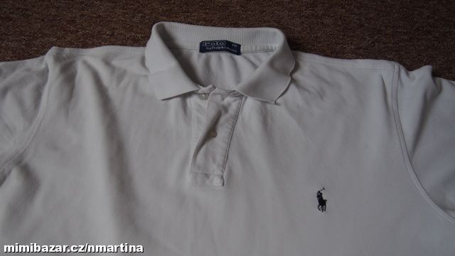 Polo Ralph Lauren bílé pánské polo triko V. 4XL