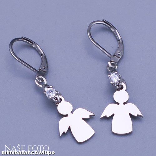 Náušnice z chirurgické oceli Andělíčci - SKLADEM
