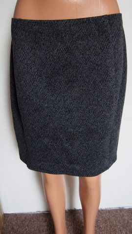 Papaya šedá sukně s pružným pasem V.44