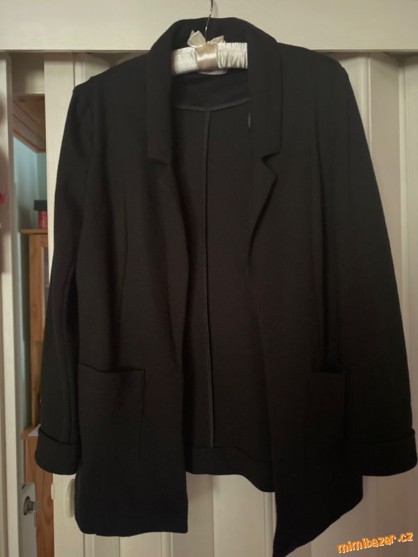 Černé mikinové sako