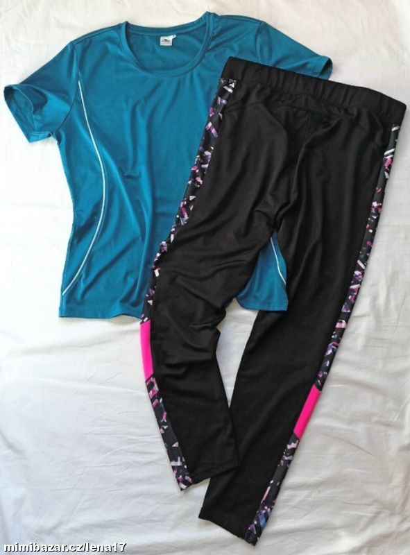 SPORTOVNÍ LEGÍNY + TRIČKO-XL, 42/44