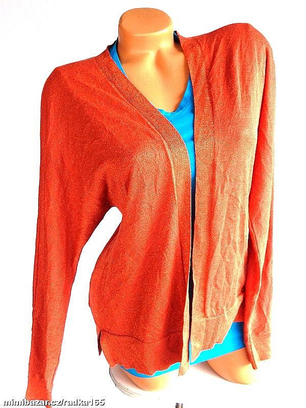 Třpytivý cardigan s lurexem vel.42/44