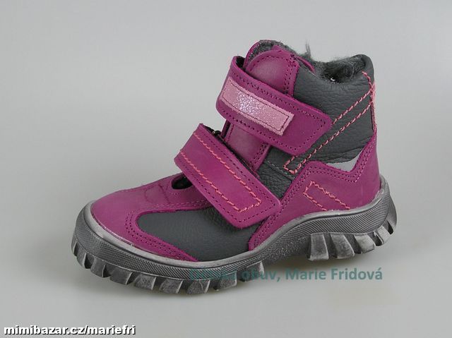 Zimní kotníková kožená obuv ESSI S2562 vínová