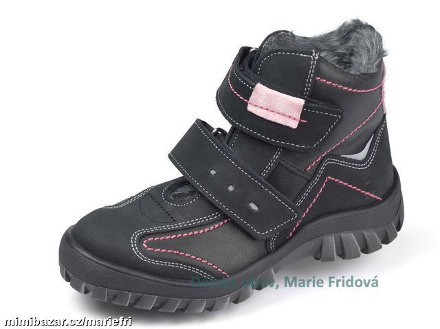 Zimní kotníková kožená obuv ESSI S2562 růžová